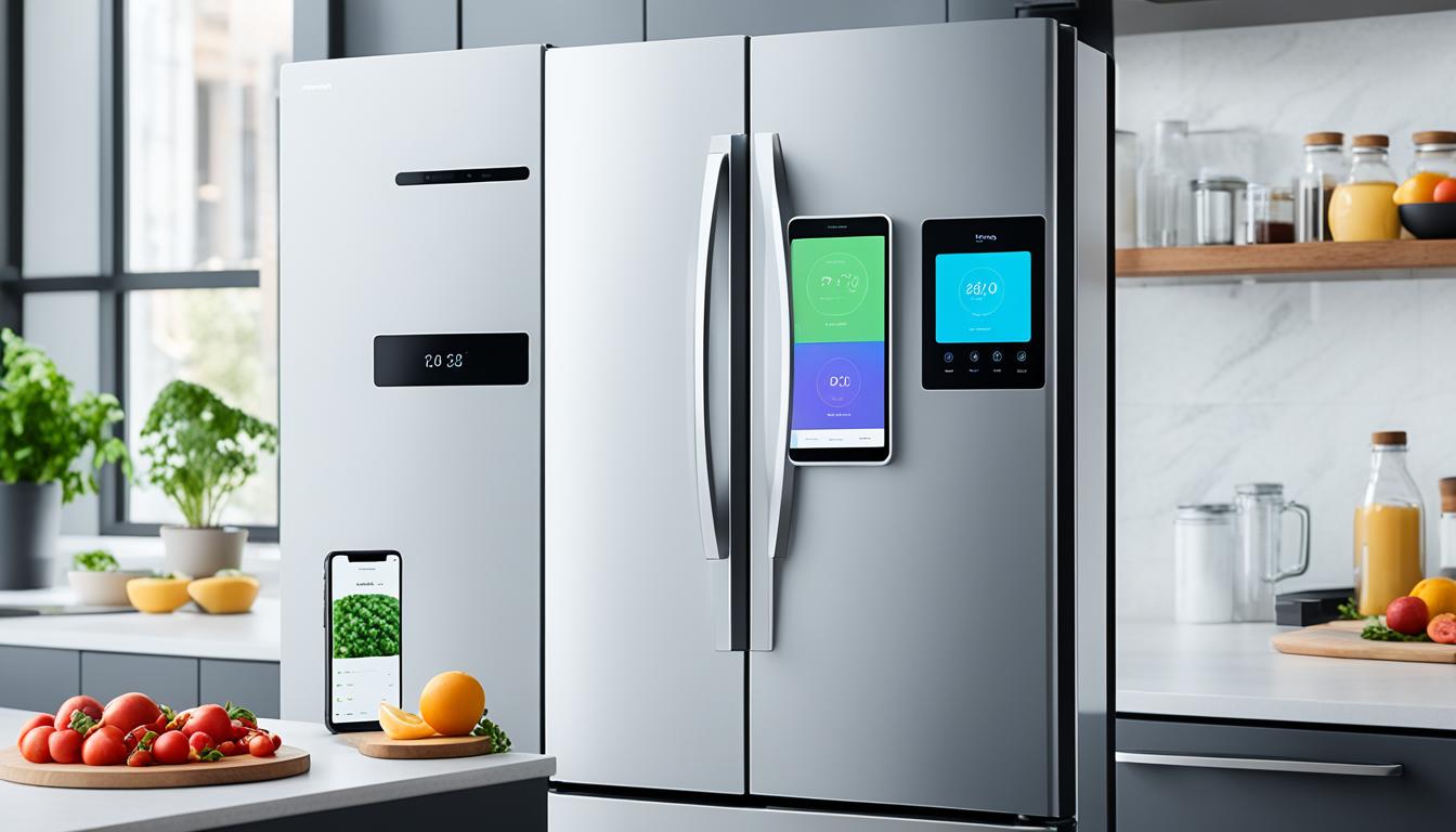 An AI-powered refrigerator that scans food items and recommends recipes based on their expiration date.